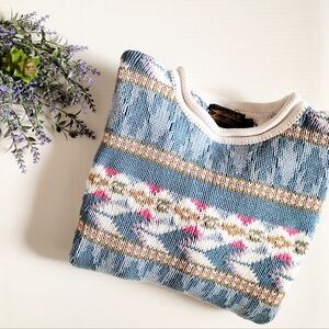 Vintage 90's Eddie Bauer Geometric Pattern Sweater